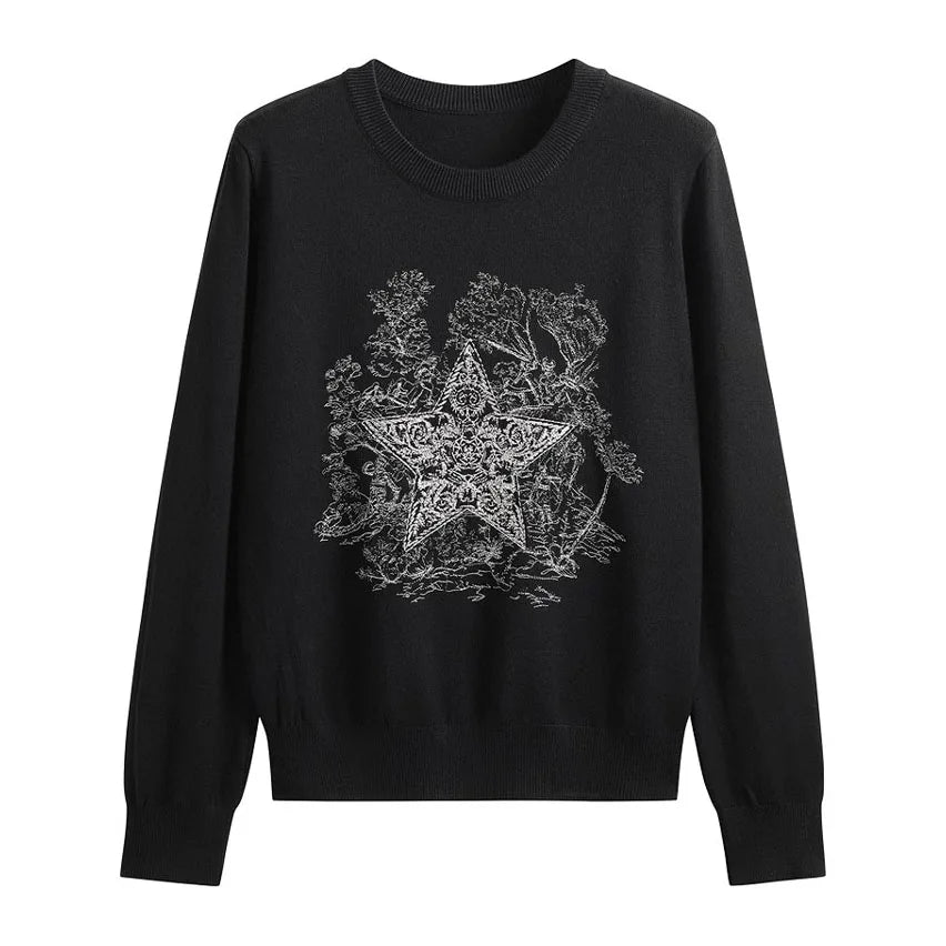 New Style Trends - Alt Celestial Crest Knit Sweater - Outfit Ideas