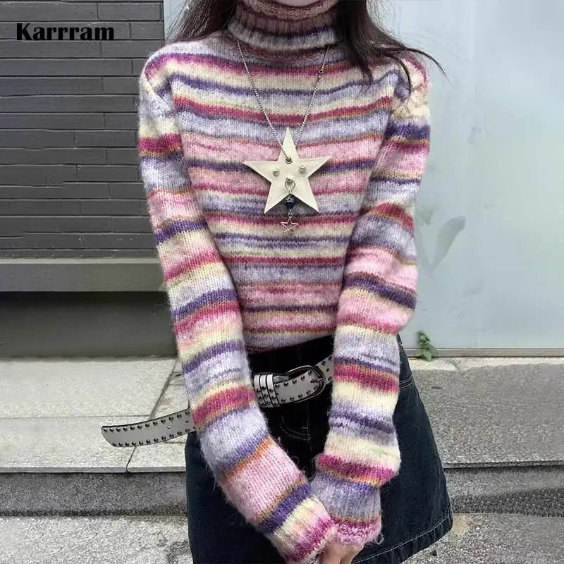 New Style Trends - Alt Fuzzy Dream Turtleneck Sweater - Outfit Ideas