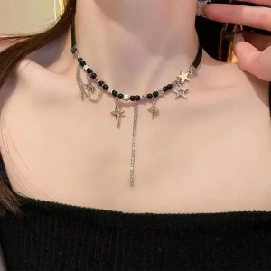 New Style Trends - Alt Goth Dark Romance Layered Necklace - Outfit Ideas