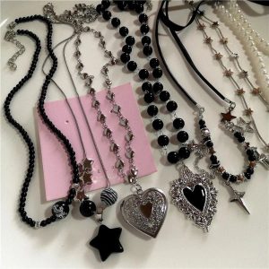 New Style Trends - Alt Goth Dark Romance Layered Necklace - Outfit Ideas