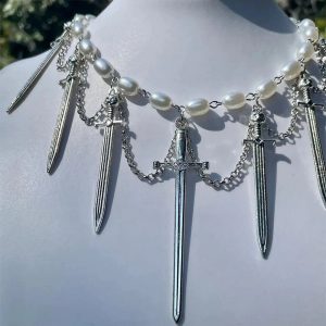 New Style Trends - Alt Goth Knight’s Valor Pearl Choker - Outfit Ideas