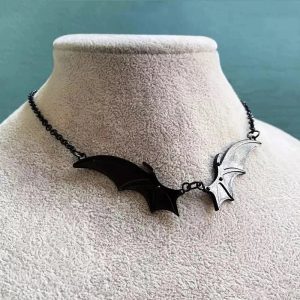 New Style Trends - Alt Goth Midnight Bat Wing Necklace - Outfit Ideas
