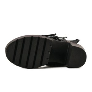 New Style Trends - Alt Goth Platform Round Boots - Outfit Ideas