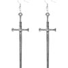 New Style Trends - Alt Goth Silver Sword Drop Earring - Outfit Ideas