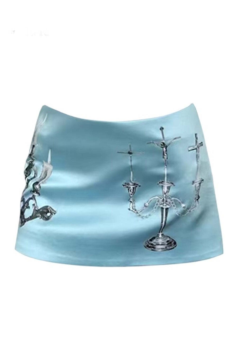 New Style Trends - Alt Gothic Candelabra Satin Mini Skirt - Outfit Ideas