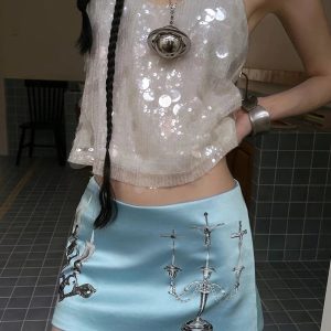 New Style Trends - Alt Gothic Candelabra Satin Mini Skirt - Outfit Ideas