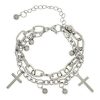New Style Trends - Alt Gothic Cross Charm Layered Bracelet - Outfit Ideas