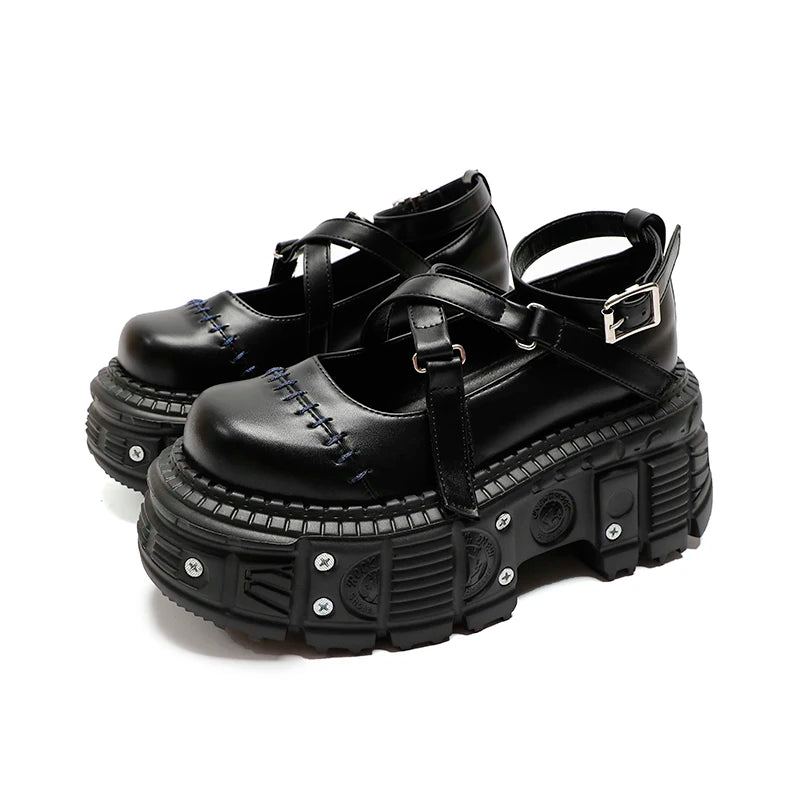 New Style Trends - Alt Gothic Stitched Shoes - Outfit Ideas