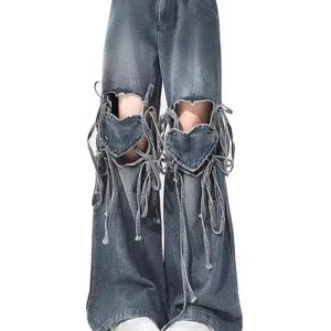 New Style Trends - Alt Ombre Cutout Lace-Up Pants - Outfit Ideas