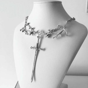 New Style Trends - Alt Punk Fashion Viking Sword Necklace - Outfit Ideas