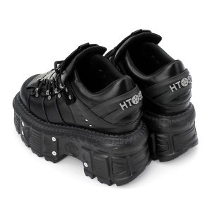 New Style Trends - Alt Punk Lace-up Ankle Sneakers - Outfit Ideas