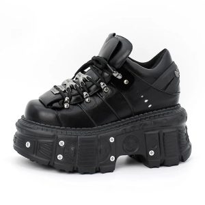 New Style Trends - Alt Punk Lace-up Ankle Sneakers - Outfit Ideas