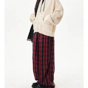 New Style Trends - Alt Punk Plaid Baggy Lounge Pants - Outfit Ideas