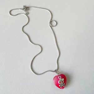 New Style Trends - Alt Punk Skull Heart Pendant Necklace - Outfit Ideas