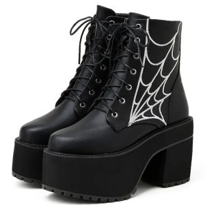 New Style Trends - Alt Rivet Burgundy Platform Shoes - Outfit Ideas
