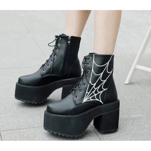 New Style Trends - Alt Rivet Burgundy Platform Shoes - Outfit Ideas