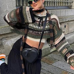 New Style Trends - Alt Shattered Lace Knit Sweater - Outfit Ideas