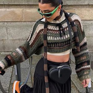 New Style Trends - Alt Shattered Lace Knit Sweater - Outfit Ideas