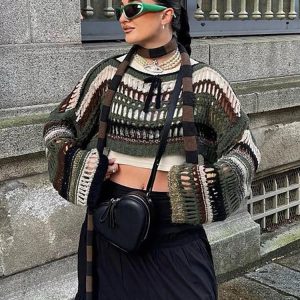 New Style Trends - Alt Shattered Lace Knit Sweater - Outfit Ideas