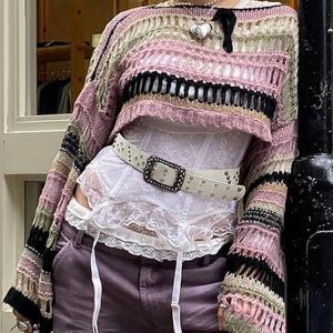 New Style Trends - Alt Shattered Lace Knit Sweater - Outfit Ideas