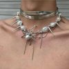 New Style Trends - Alt Spider Queen Pearl Spike Choker - Outfit Ideas