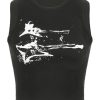 New Style Trends - Alt Y2k Distressed Graphic Ribbed Top - Outfit Ideas