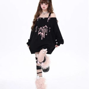 New Style Trends - Angelic Rebel Pastel Goth Sweater - Outfit Ideas