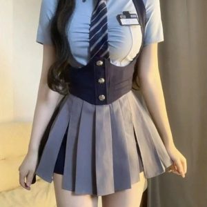 New Style Trends - Autumn College Uniform Set Shirt - Outfit Ideas