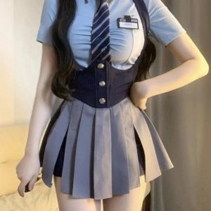 New Style Trends - Autumn College Uniform Set Shirt - Outfit Ideas