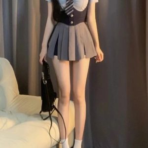 New Style Trends - Autumn College Uniform Set Shirt - Outfit Ideas