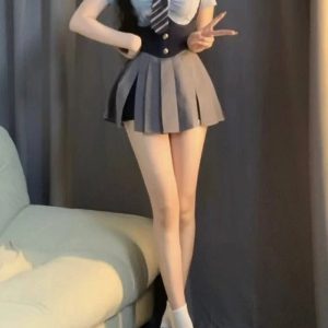 New Style Trends - Autumn College Uniform Set Shirt - Outfit Ideas