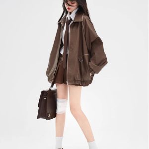 New Style Trends - Autumn Scholar Zip Retro Jacket - Outfit Ideas