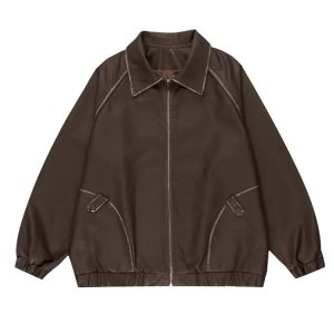 New Style Trends - Autumn Scholar Zip Retro Jacket - Outfit Ideas
