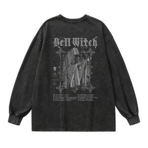 New Style Trends - Bell Witch Alt Goth Long Sleeve Sweatshirt - Outfit Ideas