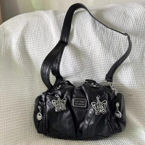 New Style Trends - Black Y2k Shoulder Bag - Outfit Ideas