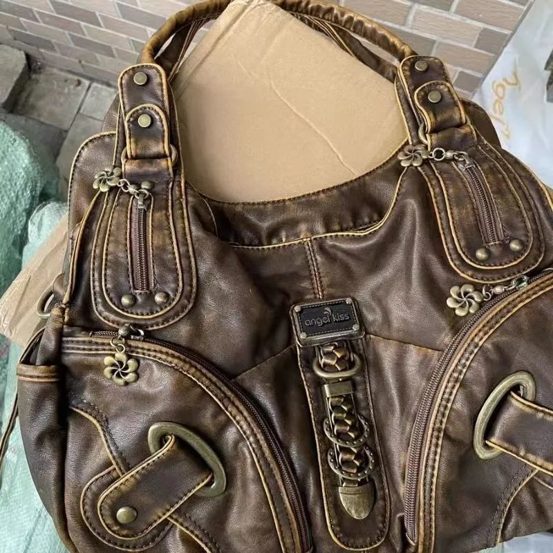 New Style Trends - Bronze Bloom Y2k Shoulder Bag - Outfit Ideas