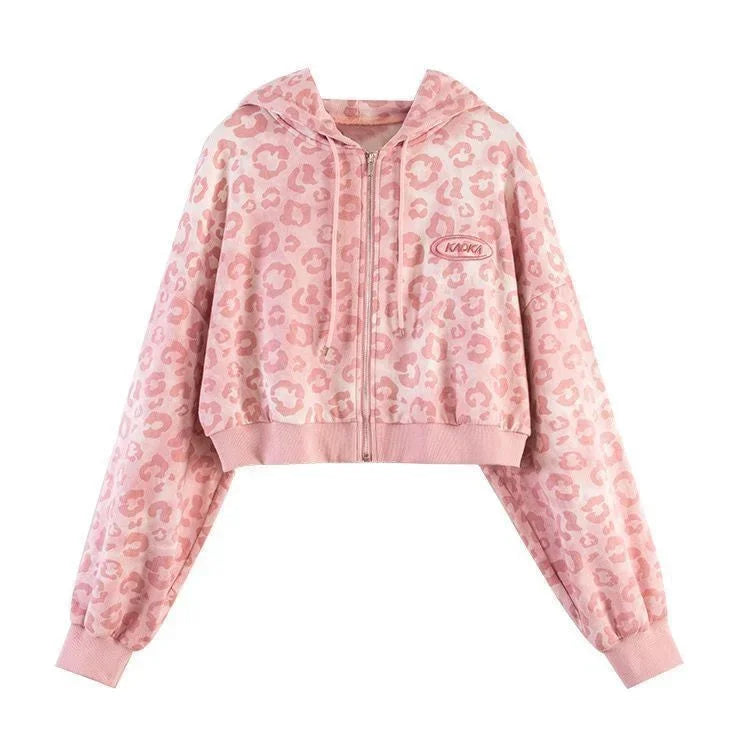 New Style Trends - Bubble Blush Leopard Zip Hoodie - Outfit Ideas