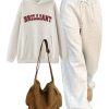 New Style Trends - Casual Outfit: Brilliant Statement Hoodie+Retro Gray Jogging Pants+Large Capacity Solid Black Shoulder Bag - Outfit Ideas