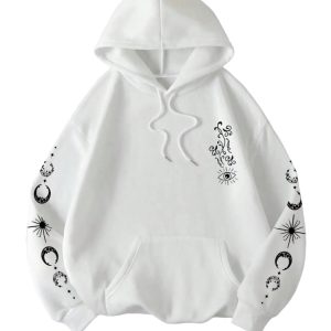 New Style Trends - Celestial Vision Graphic Edgy Hoodie - Outfit Ideas