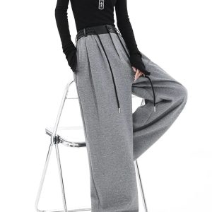 New Style Trends - Contrast Spliced Wide Pants - Outfit Ideas