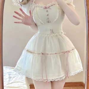 New Style Trends - Coquette 2-Piece Summer Dress Outfit Set - Outfit Ideas