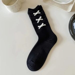 New Style Trends - Coquette Bow Adorned Ankle Socks - Outfit Ideas