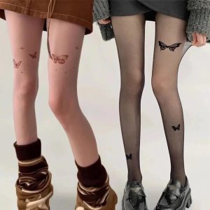 New Style Trends - Coquette Butterfly Silk Tights - Outfit Ideas