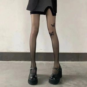 New Style Trends - Coquette Butterfly Silk Tights - Outfit Ideas