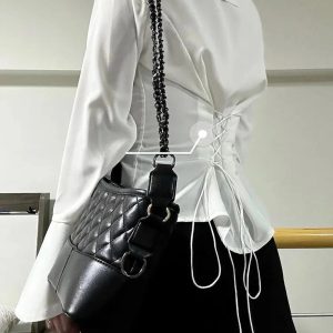 New Style Trends - Coquette Chiffon Bandage Collar Blouse - Outfit Ideas