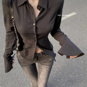 New Style Trends - Coquette Chiffon Bandage Collar Blouse - Outfit Ideas