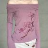 New Style Trends - Coquette Embroidered Off-Shoulder Knit Top - Outfit Ideas