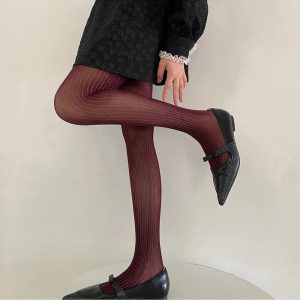 New Style Trends - Coquette Glimmer Striped Tights - Outfit Ideas