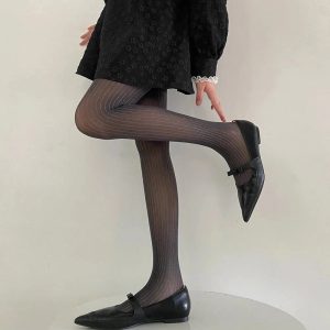 New Style Trends - Coquette Glimmer Striped Tights - Outfit Ideas