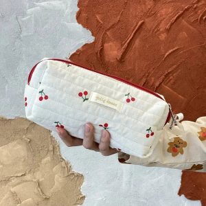 New Style Trends - Coquette Quilted Cherry Travel Bag - Outfit Ideas